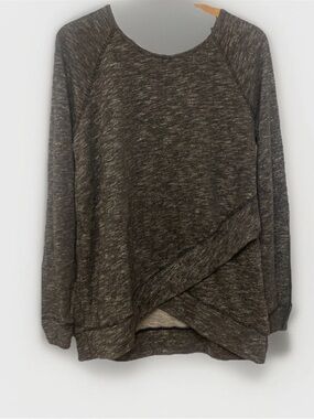 tentree Heathered Dark Gray Crewneck Sweater